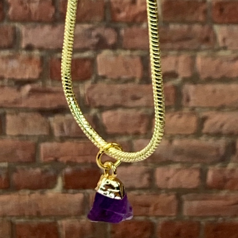Amethyst Gold Necklace